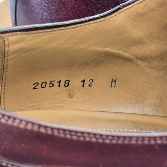 Magnanni Manolo Cognac Brown Medallion Toe Burnished Brogue Oxford Mens 12 M - Picture 15 of 15